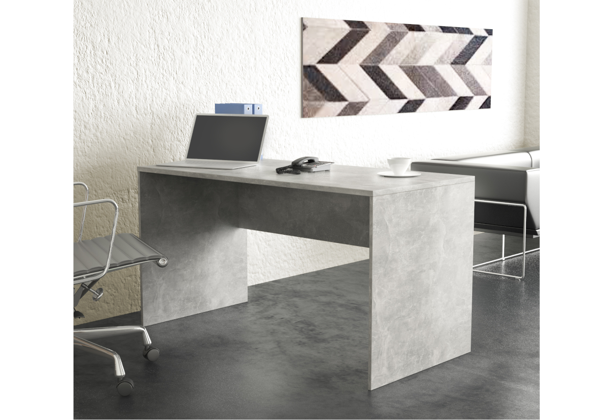 Απεικονίζεται το γραφείο μαζί με μια σύνθεση επίπλων γραφείου.